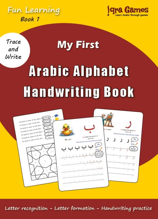 Arabic Alphabet writing practice front cover