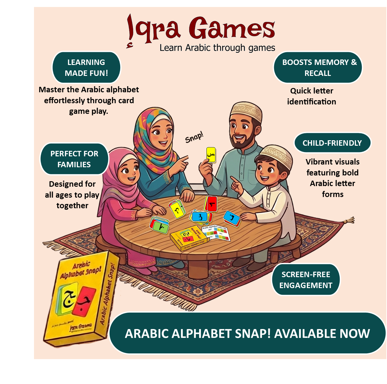 Arabic Alphabet Snap Infographic